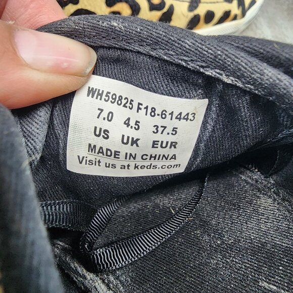 Keds Shoes Womens Size 7 Kate Spade Brown Leopard Print Casual Sneakers *GUC* - Picture 11 of 12